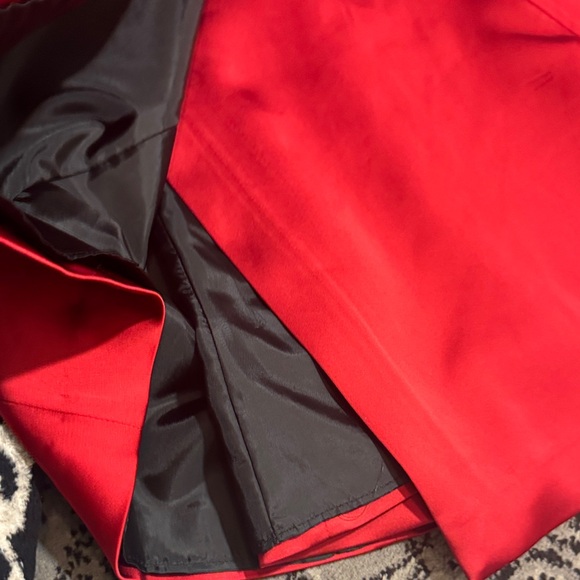 Elegant Red Satin Mini Dress - Picture 5 of 13